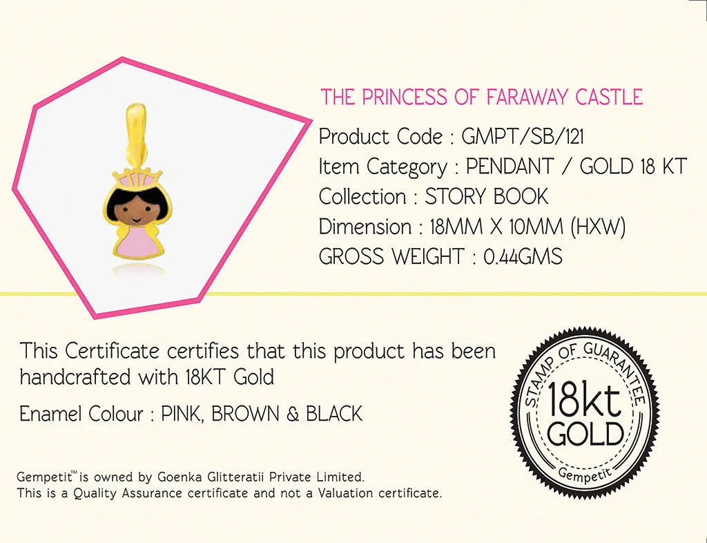18K Gold Princess of Faraway Castle Pendant <br> Storybook Collection