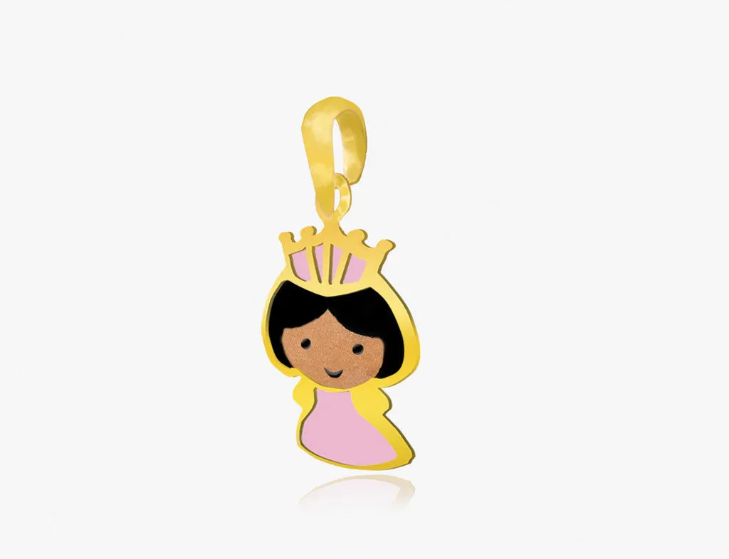 18K Gold Princess of Faraway Castle Pendant <br> Storybook Collection