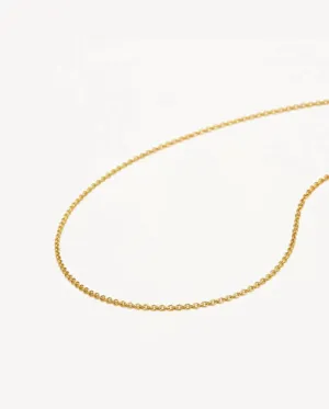 18k Gold Vermeil 18" Fine Rolo Chain Necklace