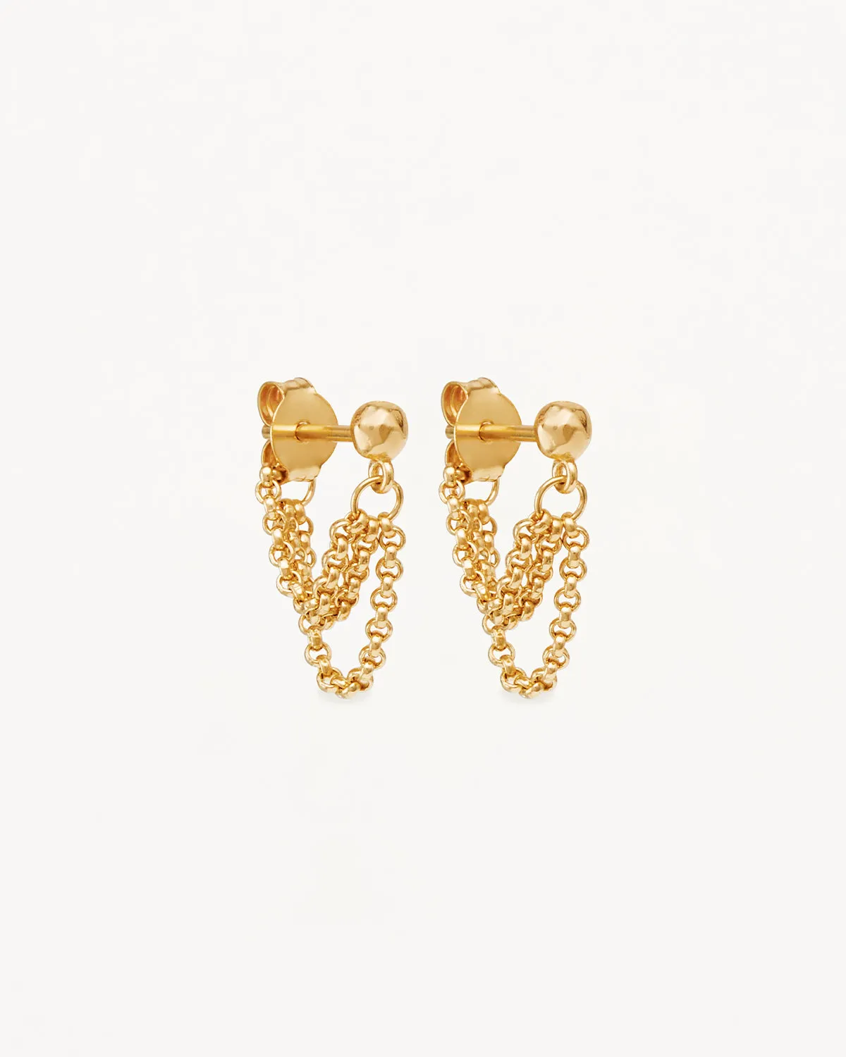 18k Gold Vermeil Karma Chain Earrings