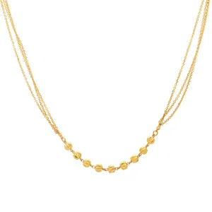 22K Yellow Gold Beaded Chain (15.2gm)