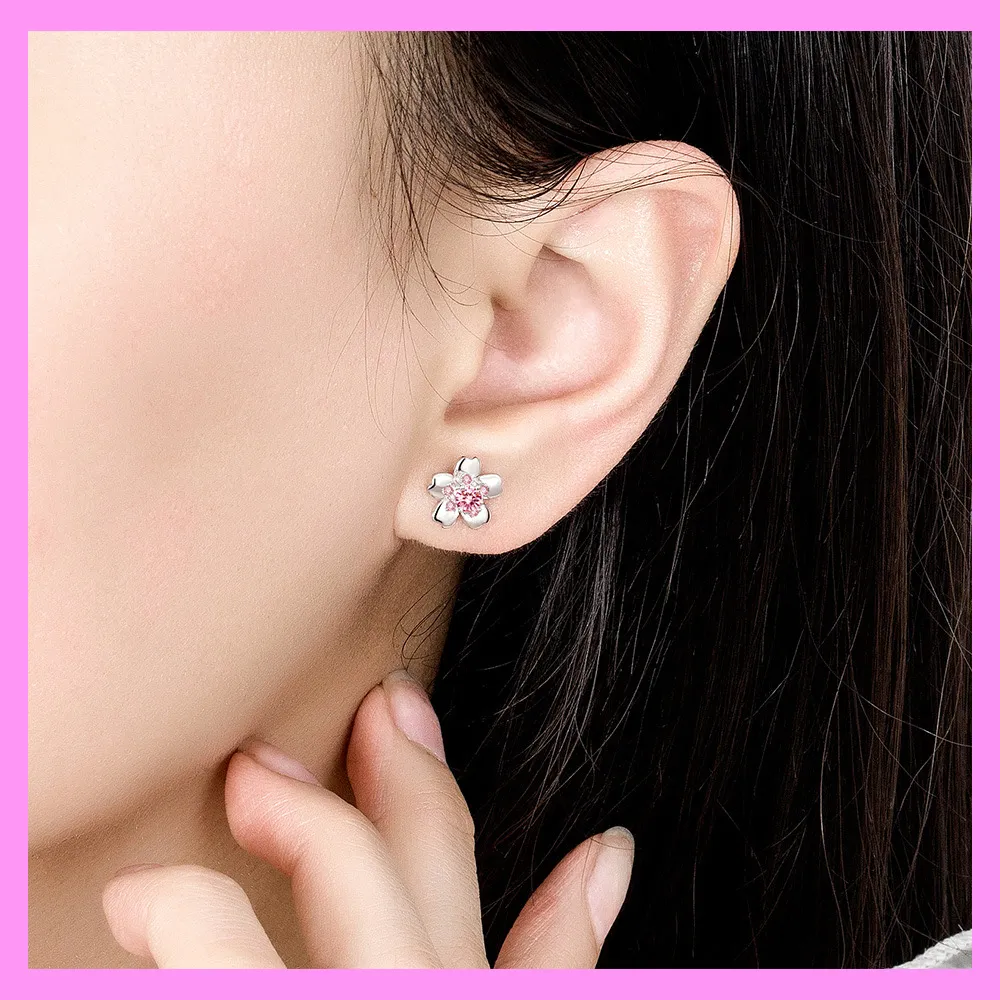 【6-30#】Sakura Earrings for female fashion daily engagement wedding anniversary birthday present