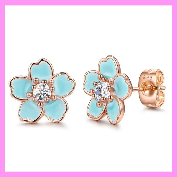 【6-30#】Sakura Earrings for female fashion daily engagement wedding anniversary birthday present