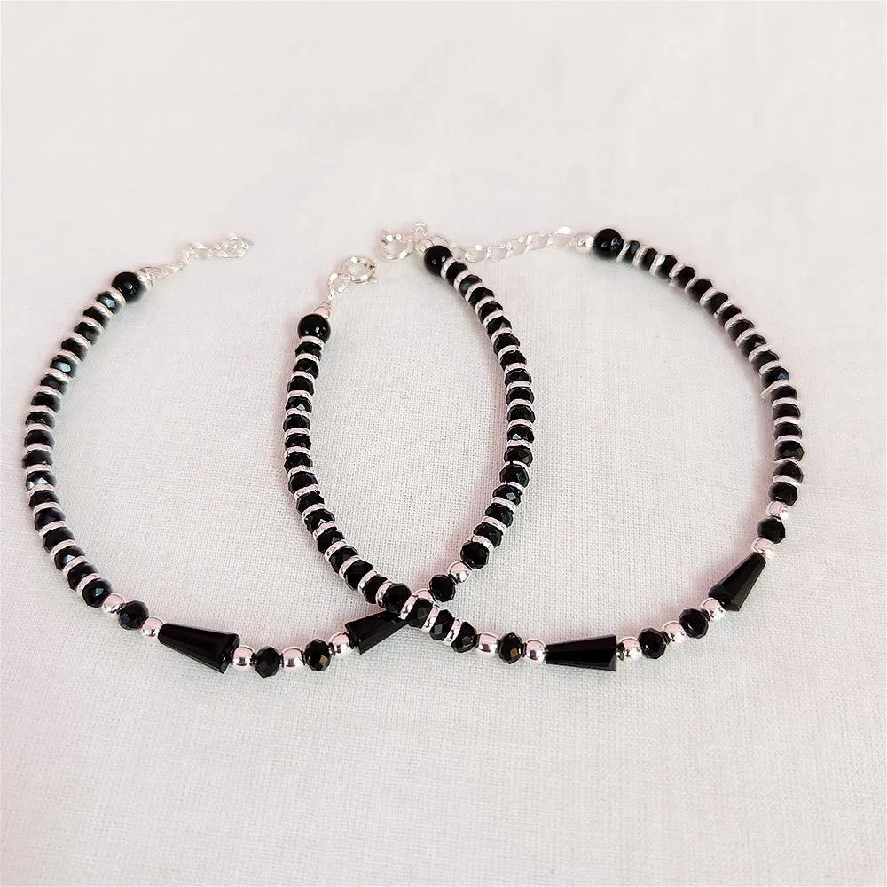 925 Silver Designer Unisex Baby Bangle Set (Design 185)