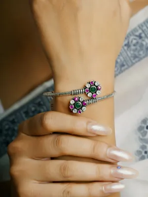925 Silver Silver Serenity Cutstone Bangle