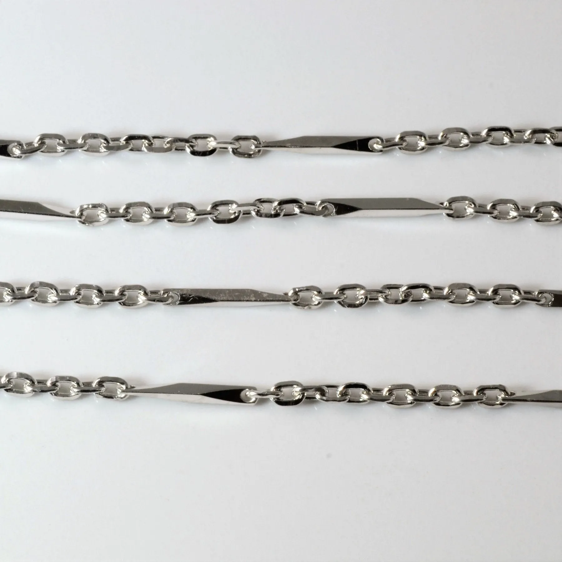 .999 Platinum Bar & Chain Necklace | 19" |