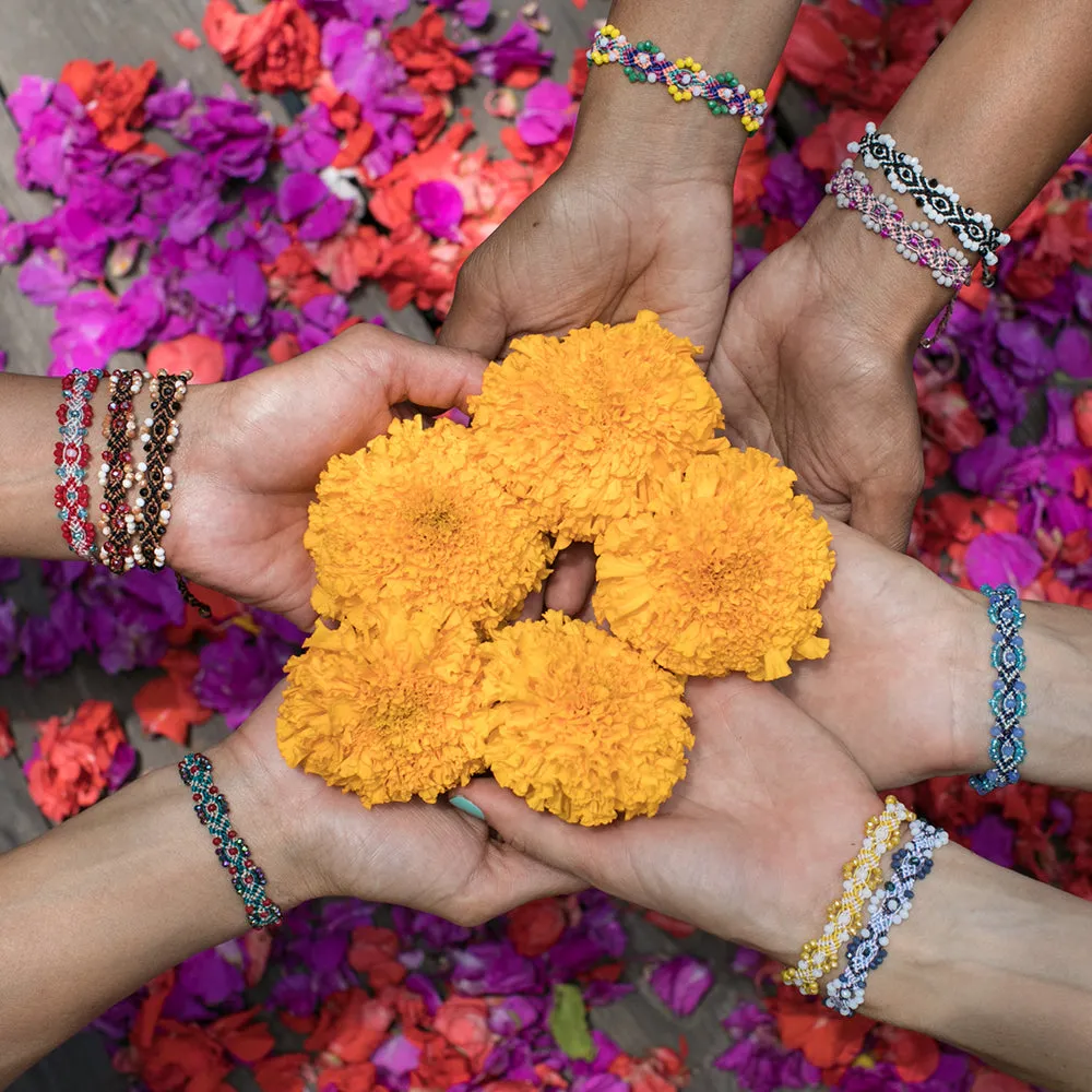 Bali Friendship Lei Bracelet - Yellow White