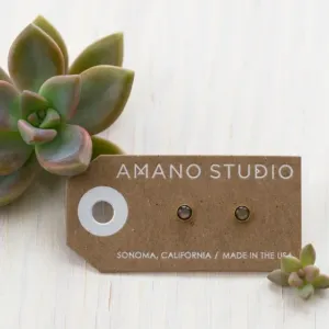 Black Tahitian Pearl Studs