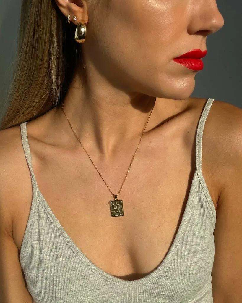 CoutuKitsch Checker Necklace