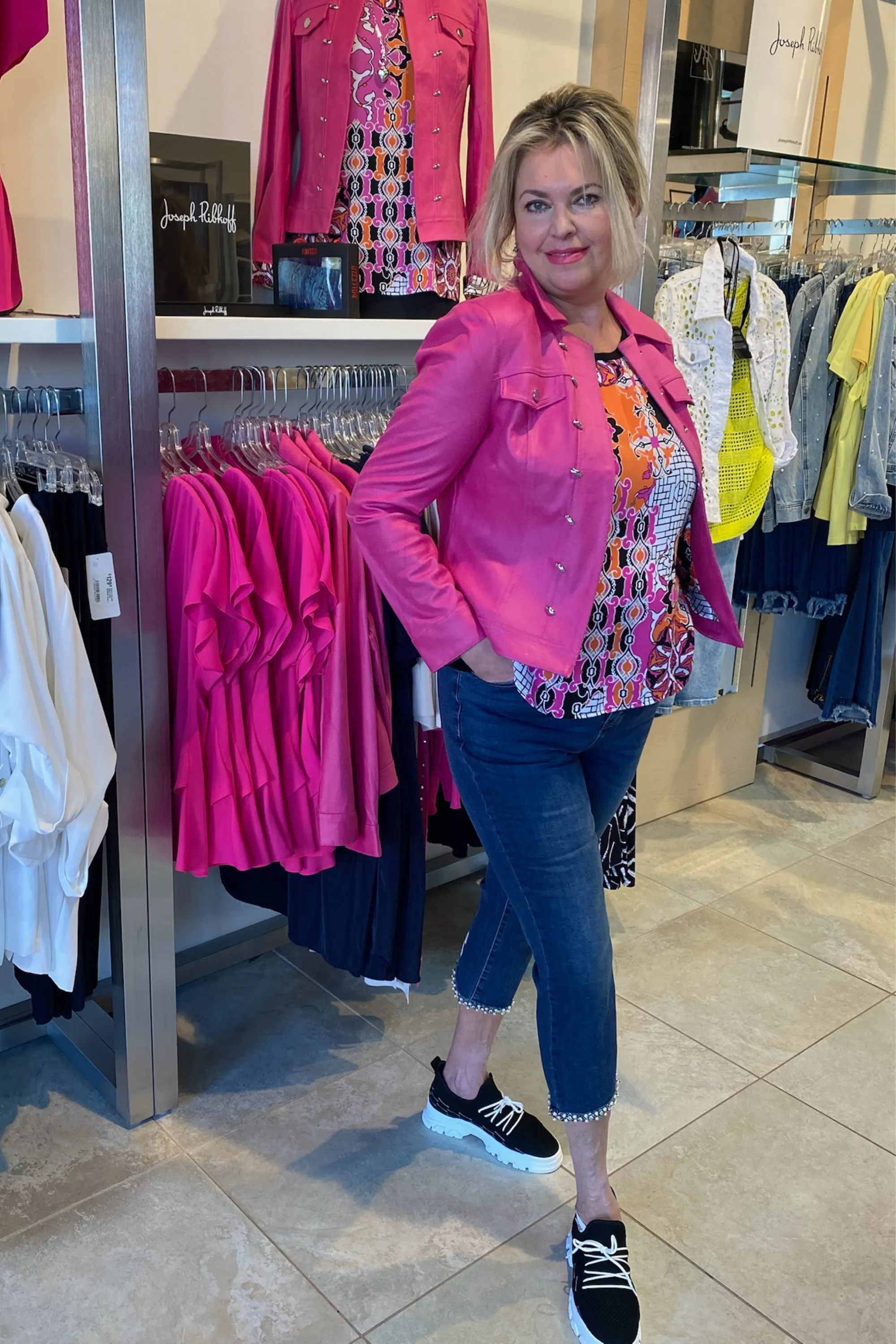 DENIM BOW CAPRI