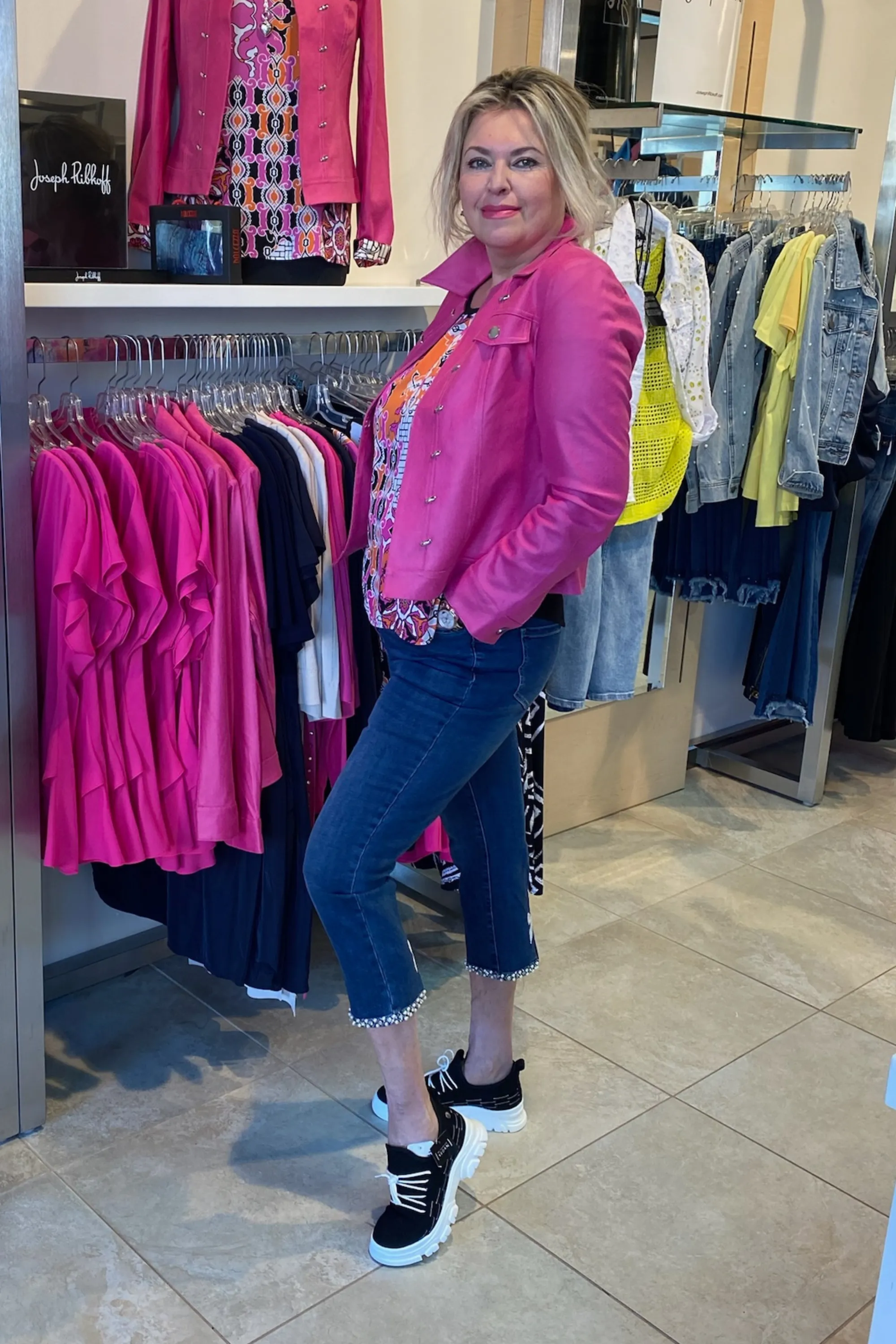 DENIM BOW CAPRI
