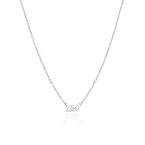 Editorial Date Necklace (Silver)