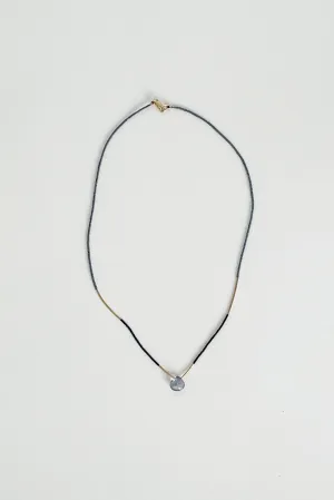 Forest green seed, GV, Mystic Quartz Drop Necklace