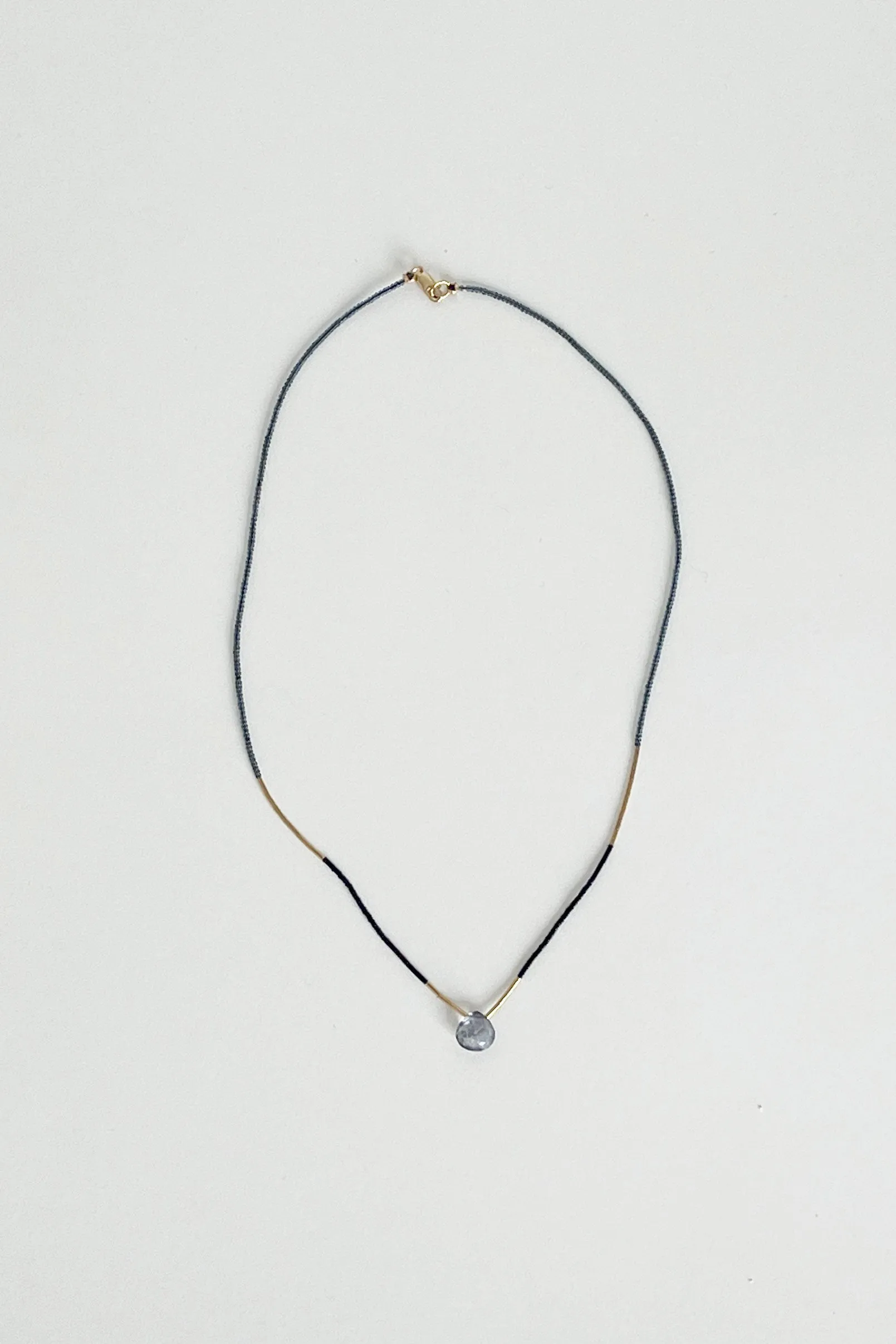 Forest green seed, GV, Mystic Quartz Drop Necklace