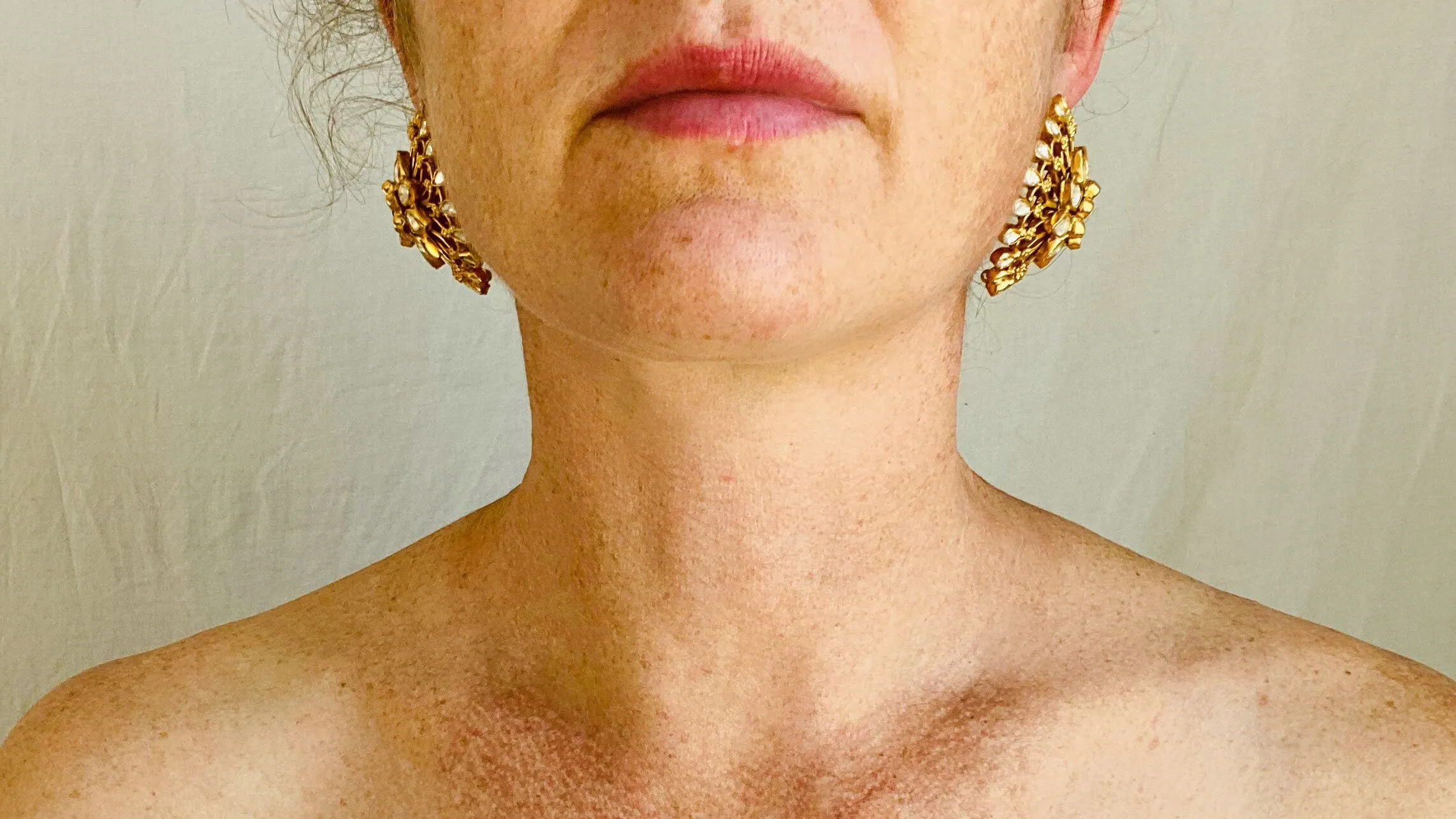 Gold Plated Indian Post Earrings. 24kt Gold Plated. Sterling Silver. Vermeil