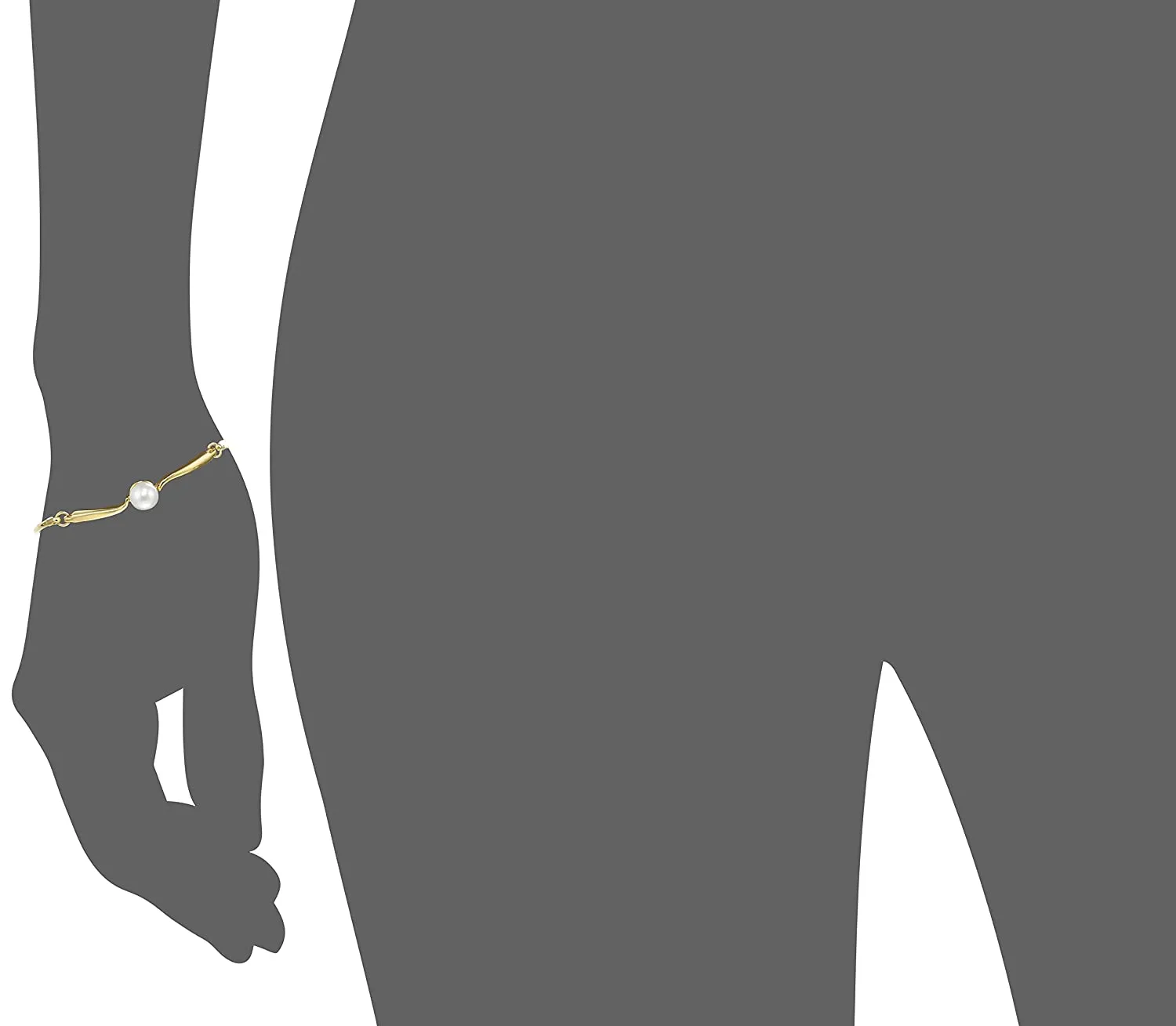 Gold Plated Single Pearl Studded Bracelet