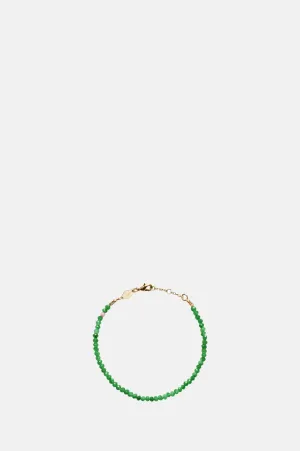 Green Jade Tan Line Bracelet