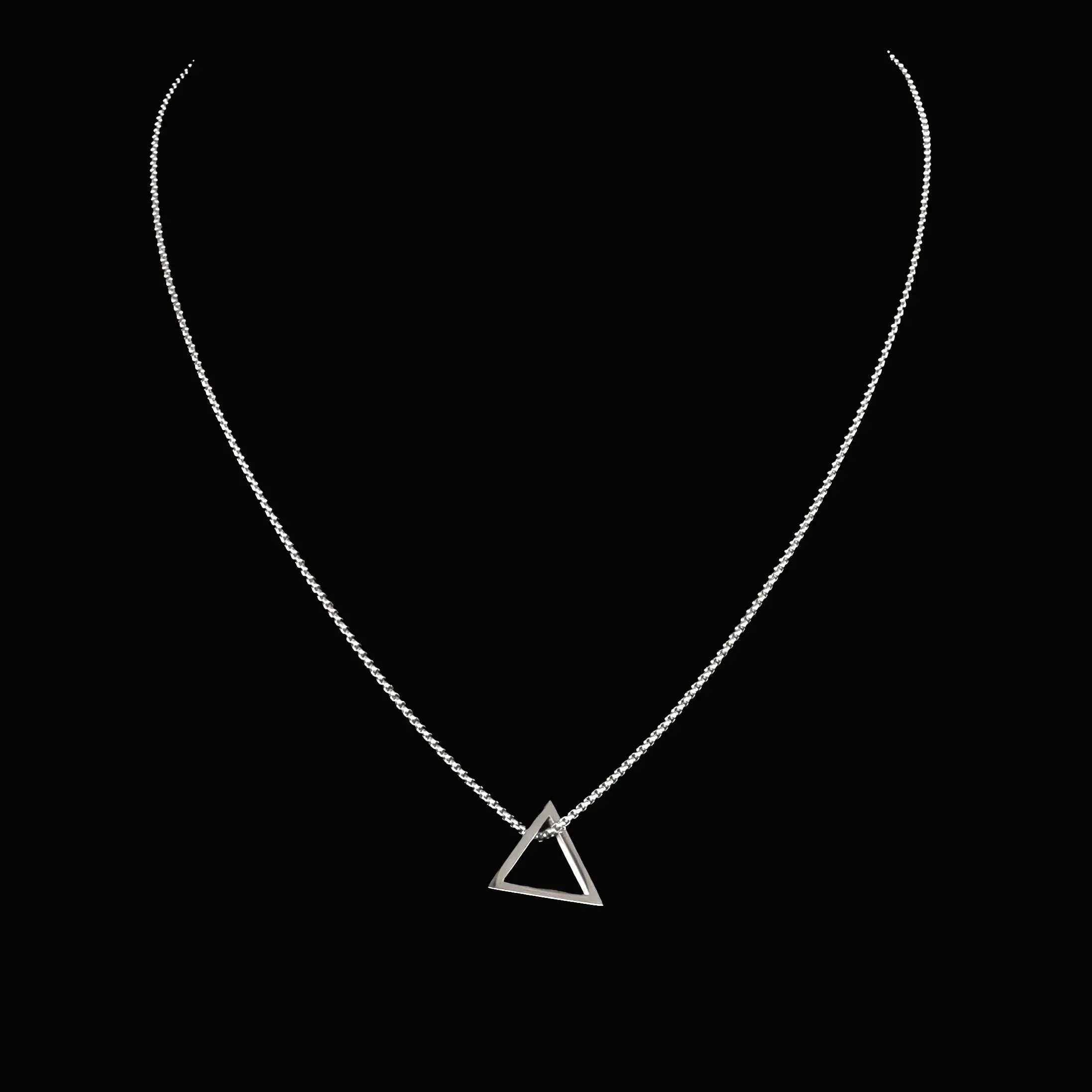 Kash Triangle Pendant with Chain Necklace