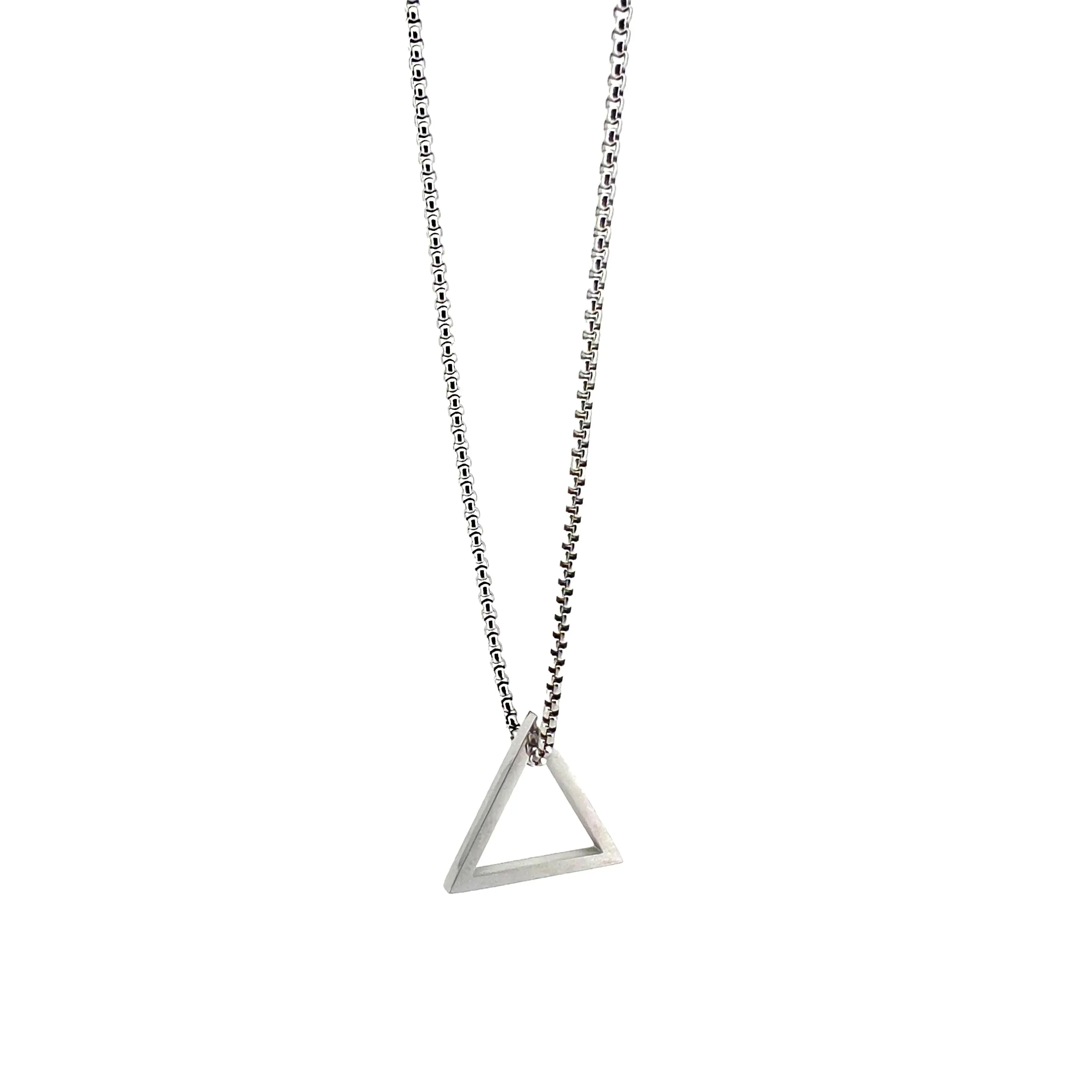 Kash Triangle Pendant with Chain Necklace