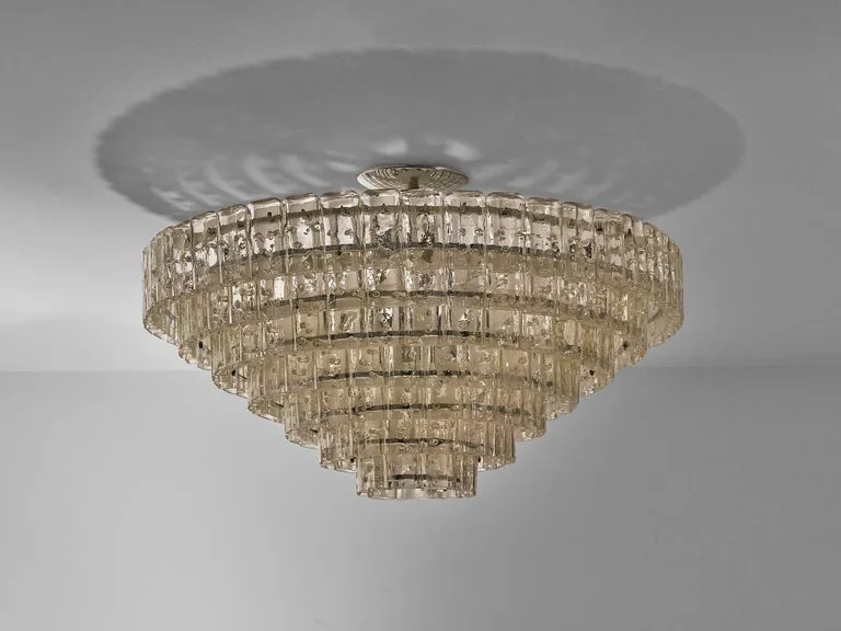 Large Chandelier with Rectangular Glass Shades 97cm / 38.19in.