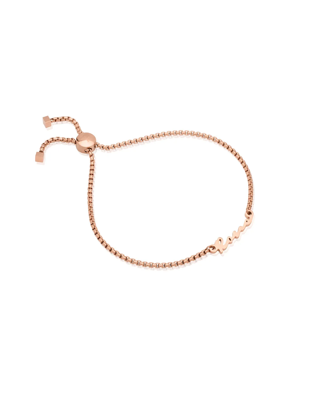 Mini Signature Name Bracelet (Rose Gold)