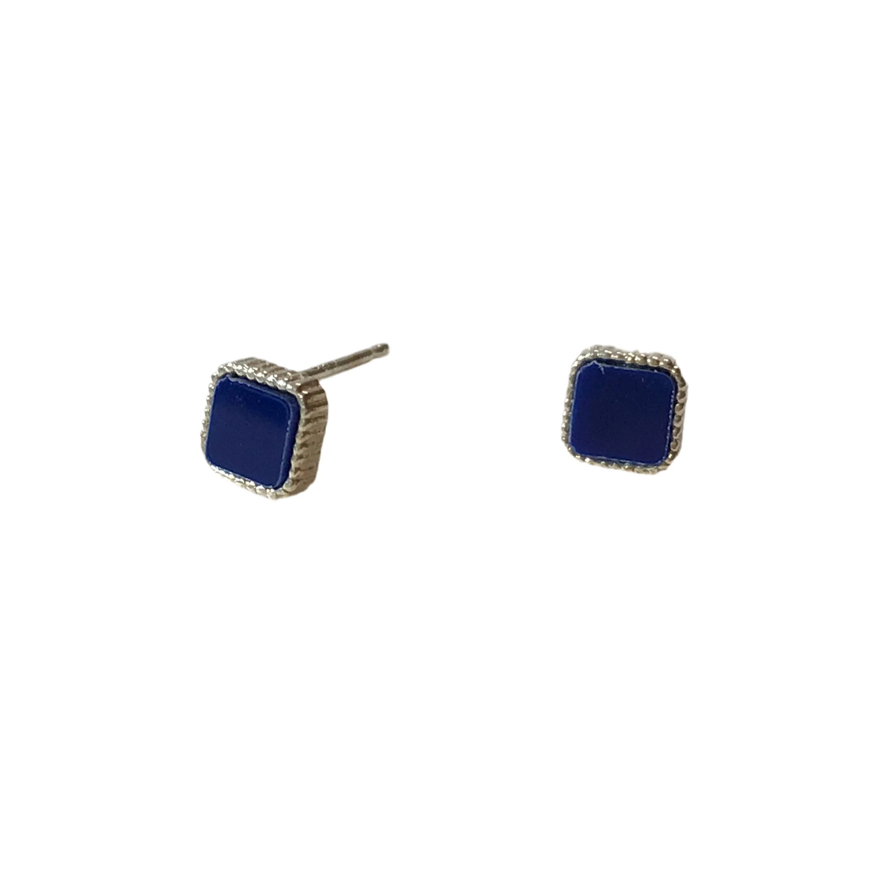 Mini Square Enamel Earrings