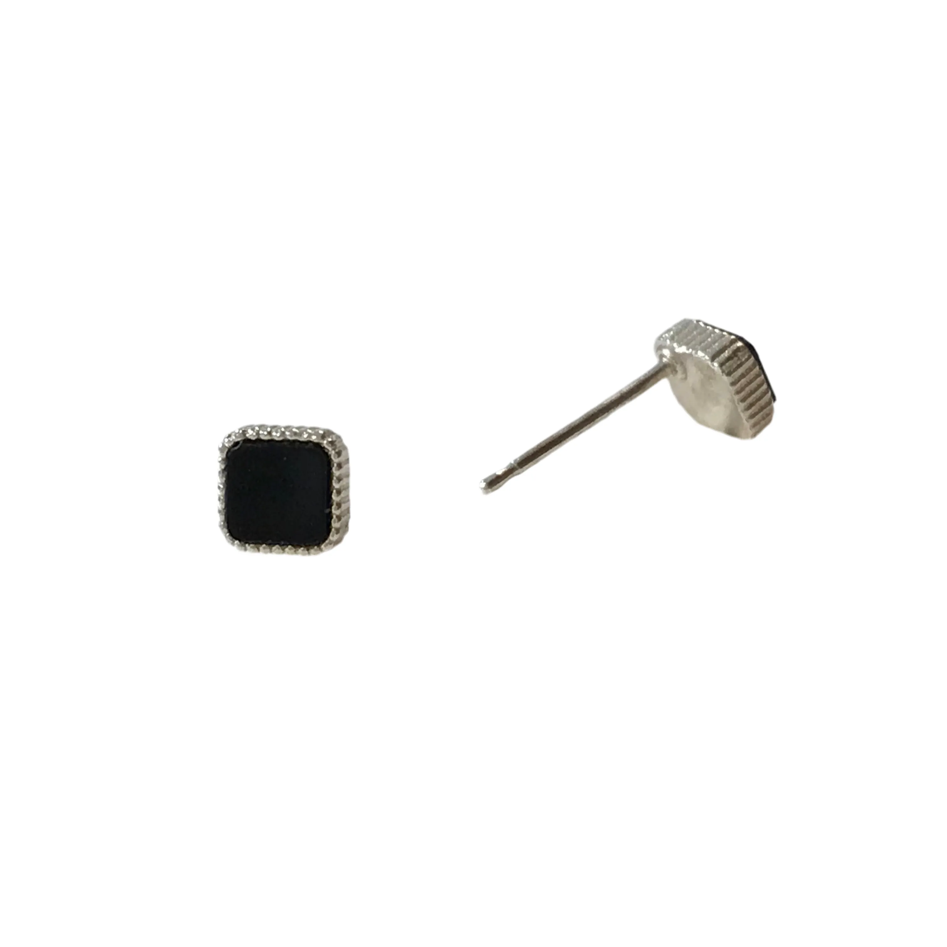 Mini Square Enamel Earrings