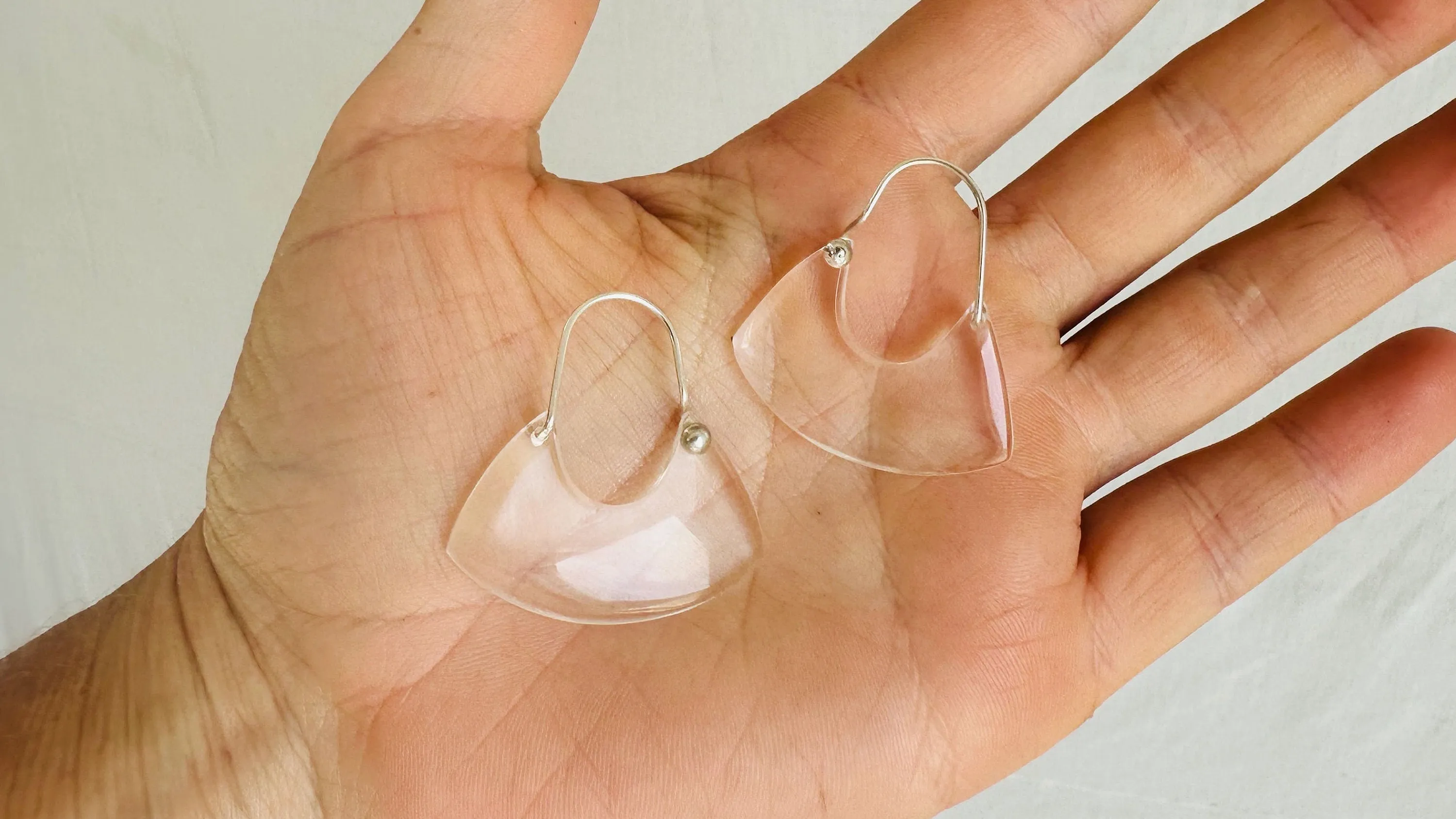 Quartz Crystal Hoop Earrings. Atelier Aadya. 2483