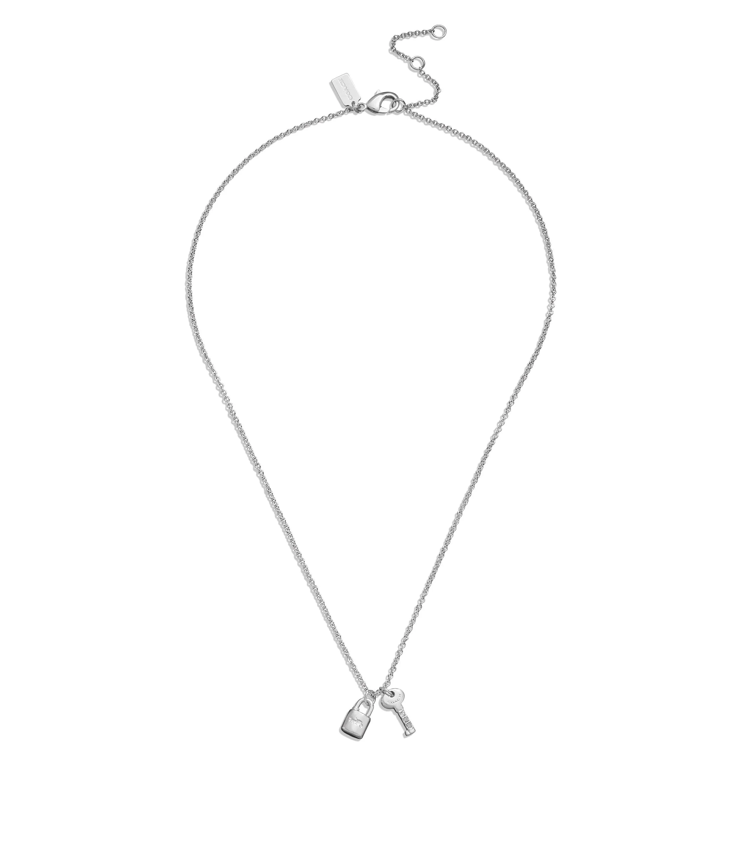 Signature Lock & Key Charm Pendant Necklace