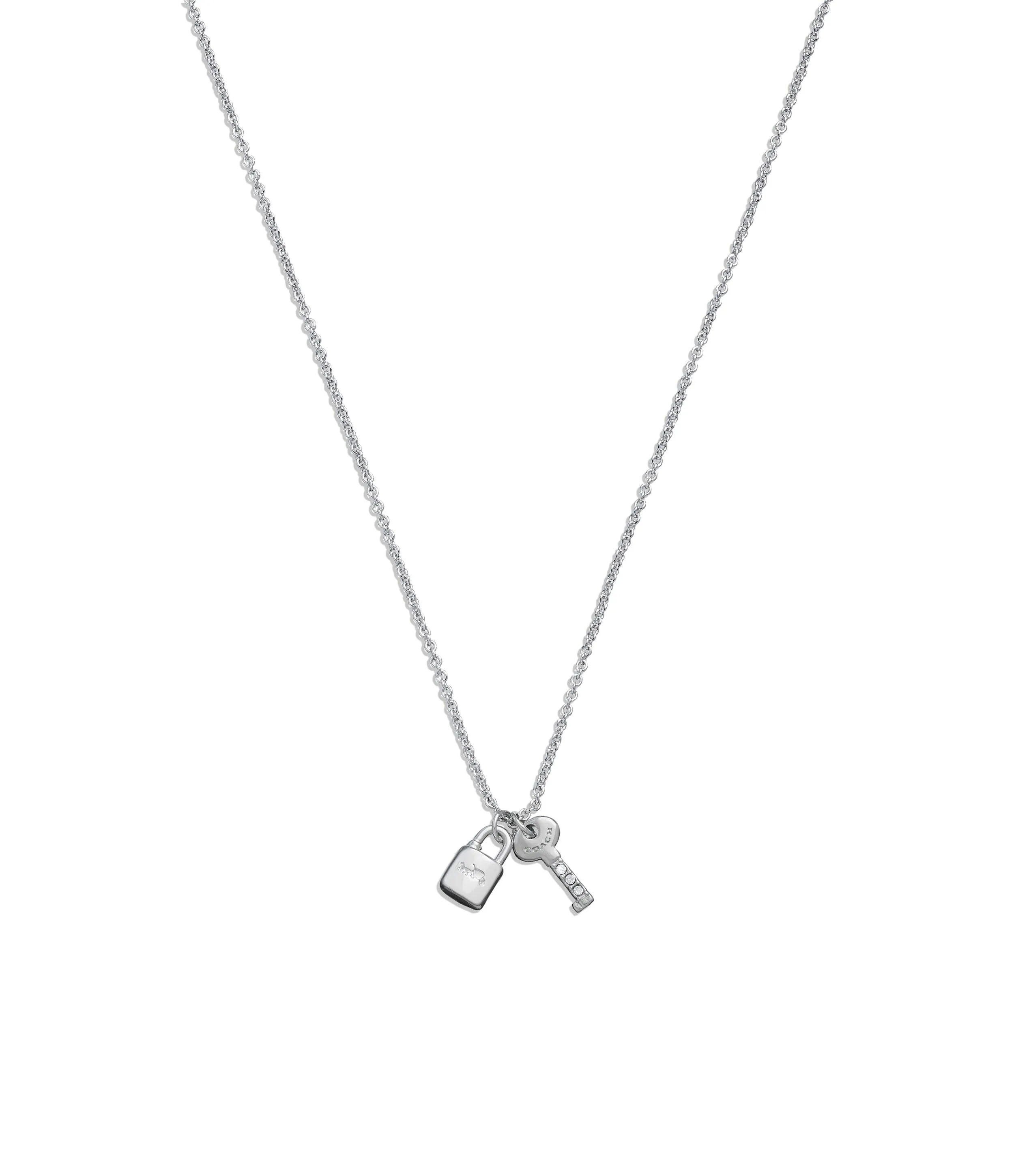 Signature Lock & Key Charm Pendant Necklace