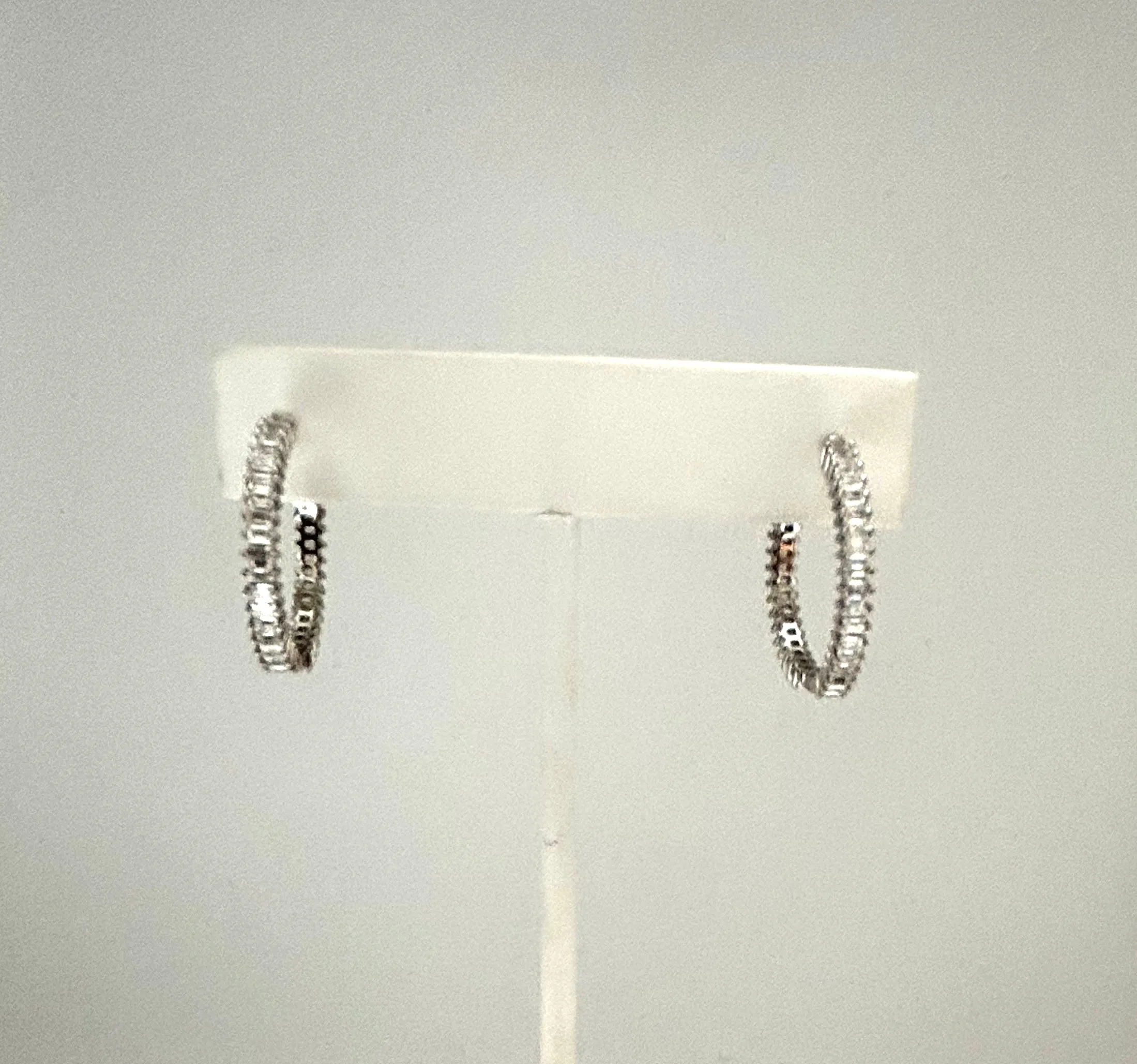 Small Baguette Hoop Earrings