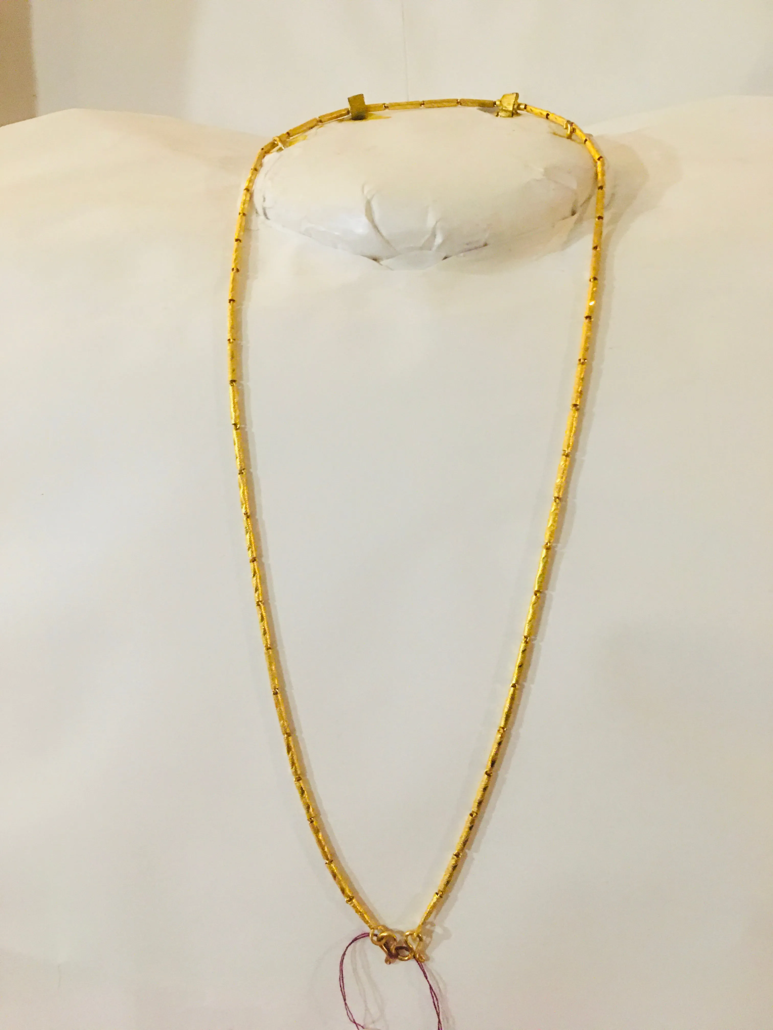 SOLD OUT Item no. SP1033 Bangkok Solid Gold 20” long New Necklace & 8g.