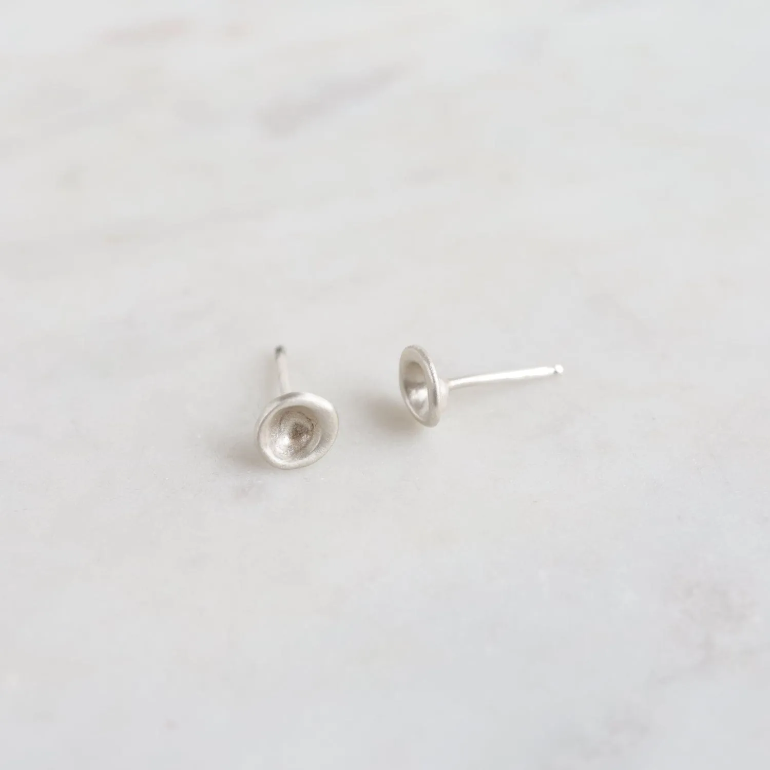 Sterling Silver Mussel Shell Stud Earring