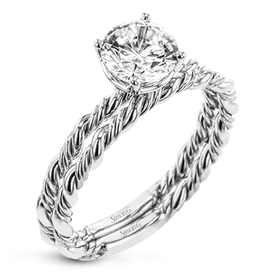Twist Wedding Set Rings in 18K gold