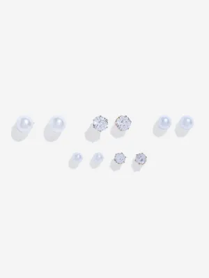 Westside Accessories Gold Stud Earrings Set - Pack of 5