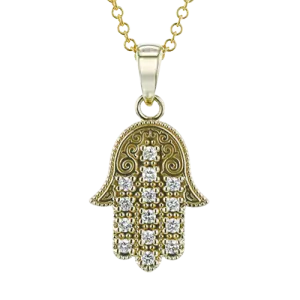 ZP1055-Y Pendant in 14k Gold with Diamonds
